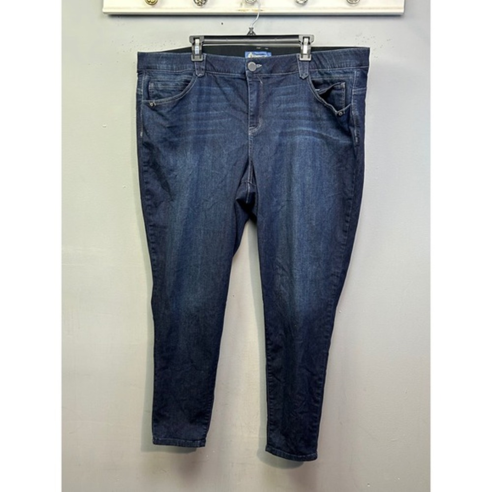 Democracy Skinny Jeans Womens 24W Dark Indigo Ab solution High Rise WF91105BX